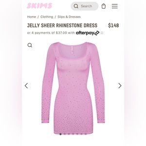 SKIMS Jelly Sheer Rhinestone Dress